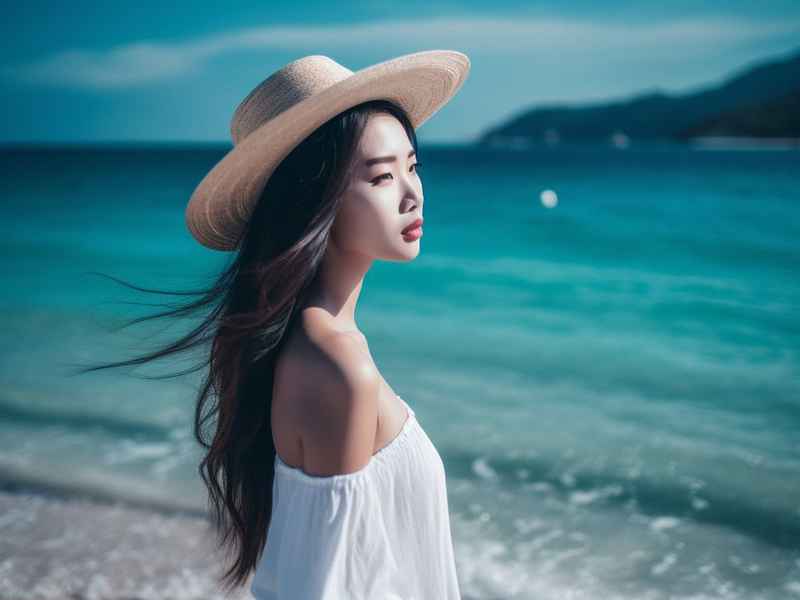 2021年女生海边微信昵称 - 海边女生微信头像图片大全图片