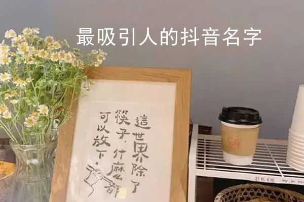 一辈子不想换的网名三字简单霸气，抖音名字怎么写吸引人